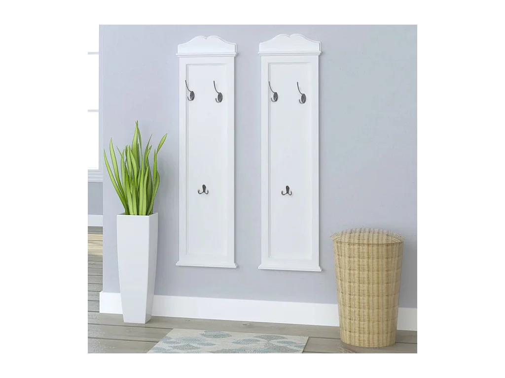 Portemanteaux 2 pcs Blanc