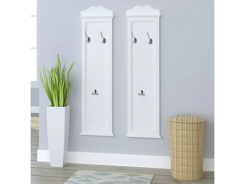 Portemanteaux 2 pcs Blanc