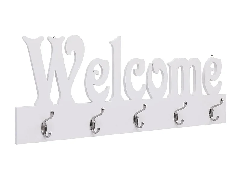 Appendiabiti da parete WELCOME Bianco 74x29,5 cm