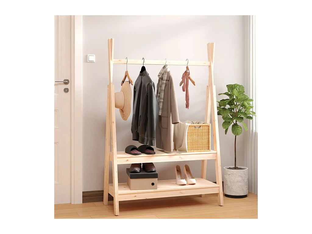 Porte-vêtements 100x45,5x150 cm Bois de pin massif