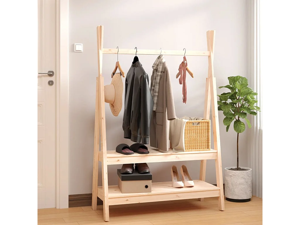 Porte-vêtements 100x45,5x150 cm Bois de pin massif