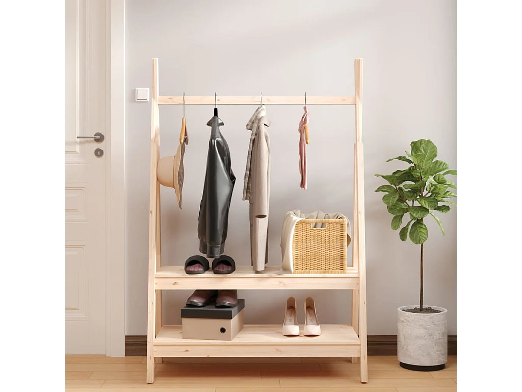 Porte-vêtements 100x45,5x150 cm Bois de pin massif