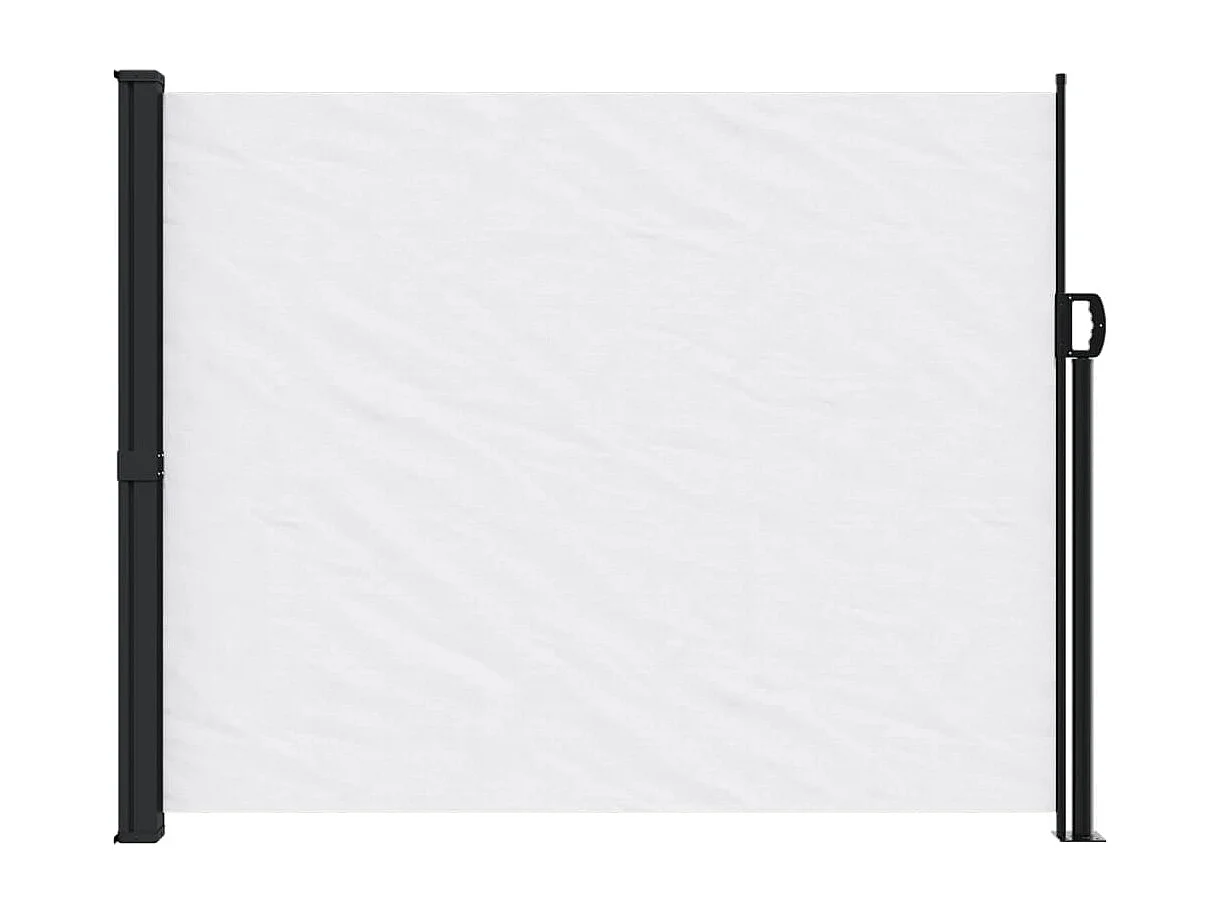 Auvent latéral rétractable blanc 160x500 cm