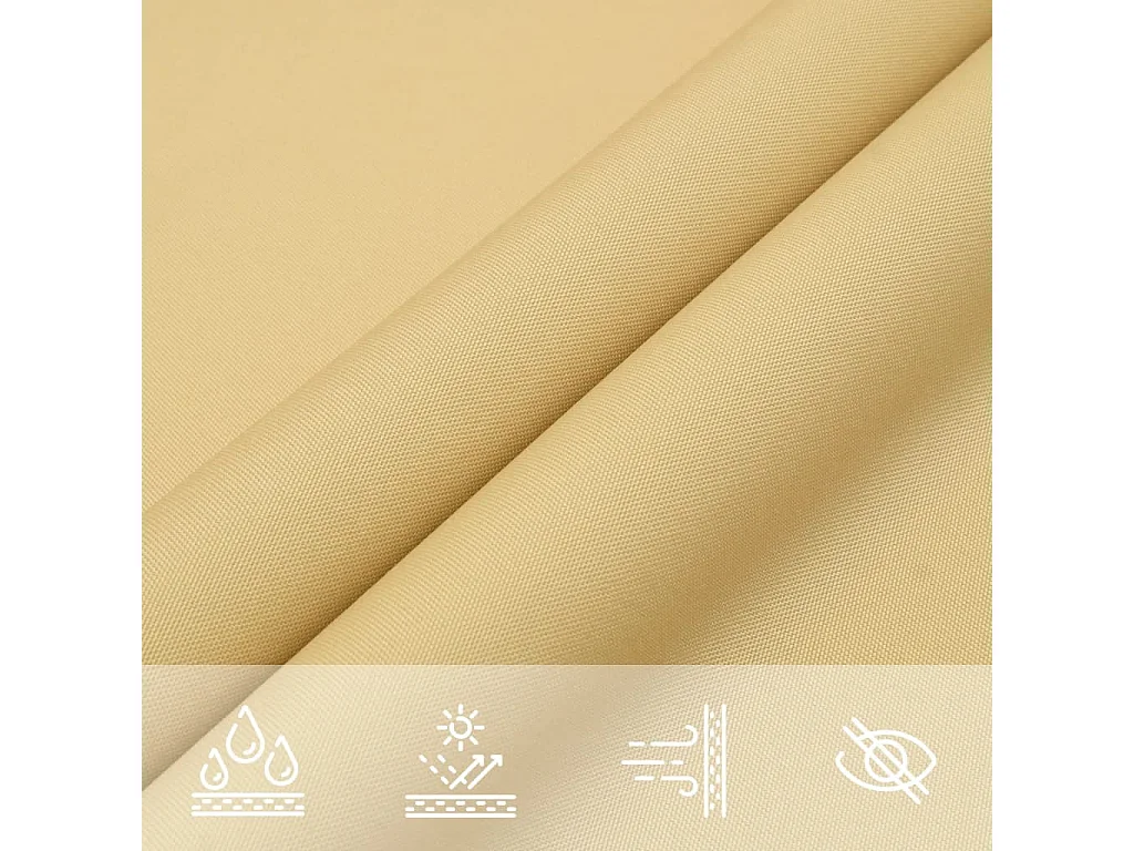 Voile d'ombrage sable 4x2 m 100 % polyester oxford