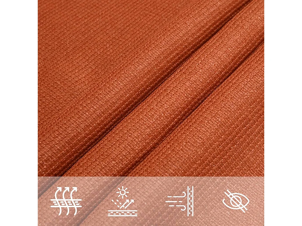 Voile d'ombrage 160 g/m² carré orange 4x4 m PEHD