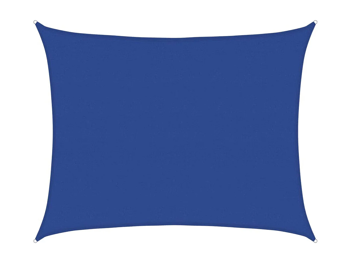 Voile d'ombrage 160 g/m² rectangulaire bleu 6x8 m PEHD