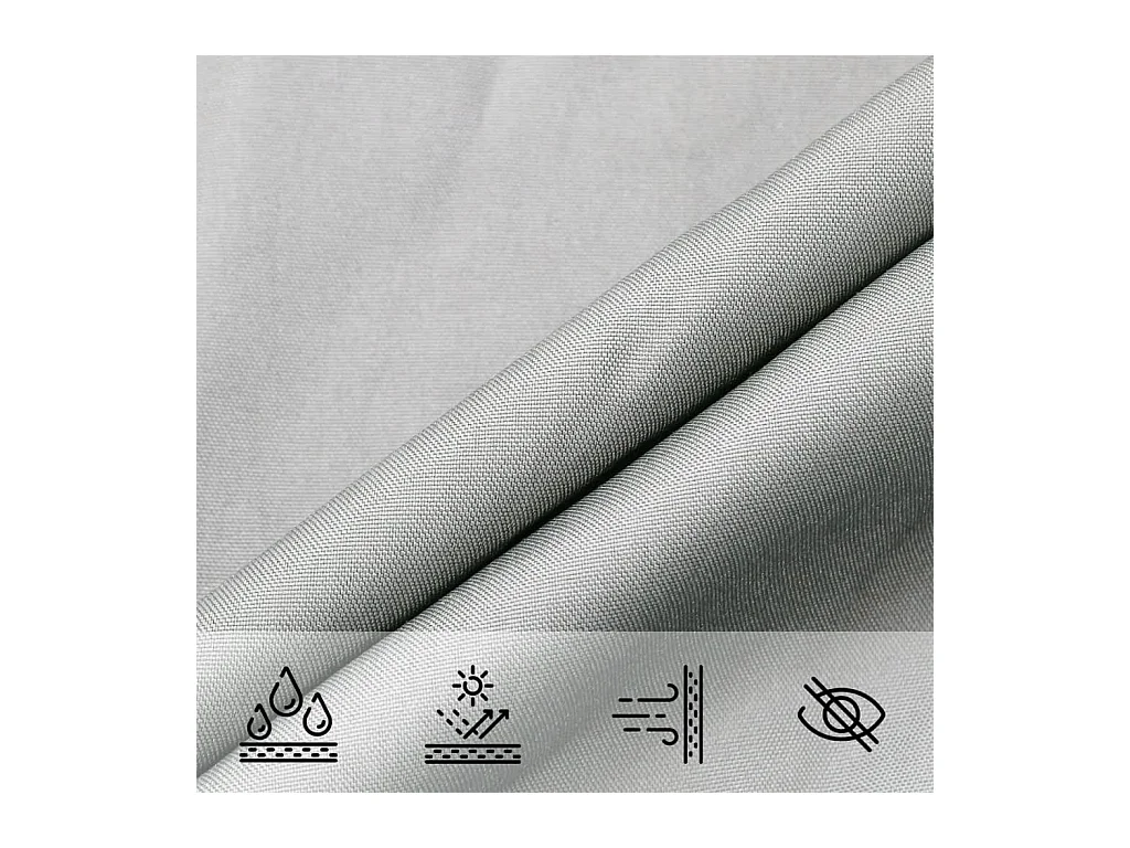 Lichtgrijs schaduwzeil 5x5 m 100% polyester oxford