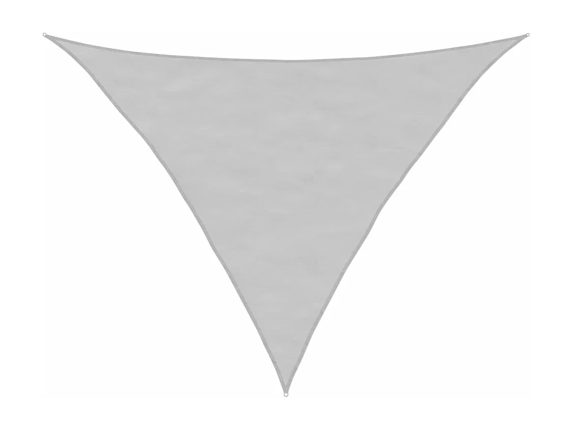 Voile d'ombrage gris clair 3,5x3,5x4,9 m 100% polyester oxford