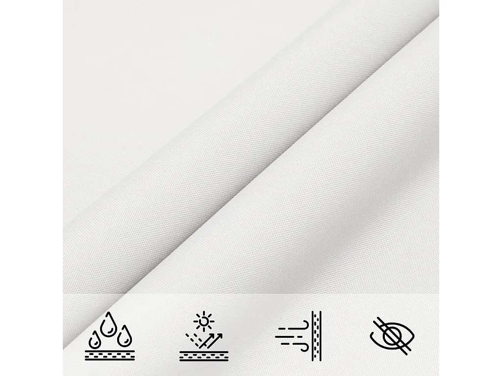 Vela de sombra blanca 7x5x5 m 100% poliéster oxford