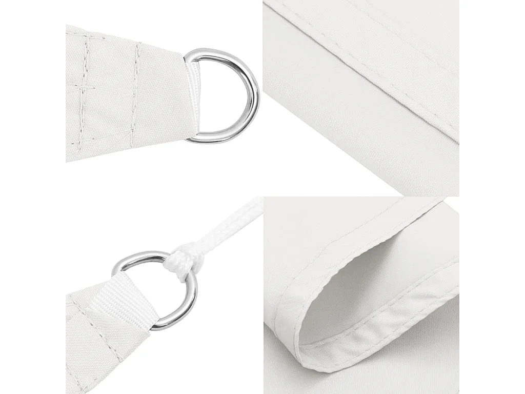 Voile d'ombrage blanc 7x5x5 m 100 % polyester oxford