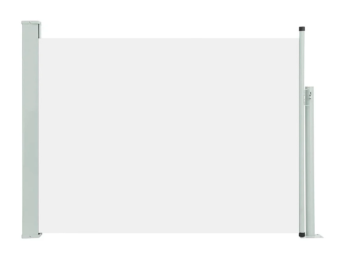 Toldo lateral retrátil para pátio 120x500 cm Creme