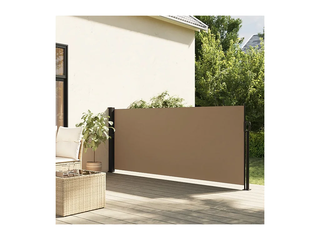 Ausziehbare Seitenmarkise Taupe 120x600 cm