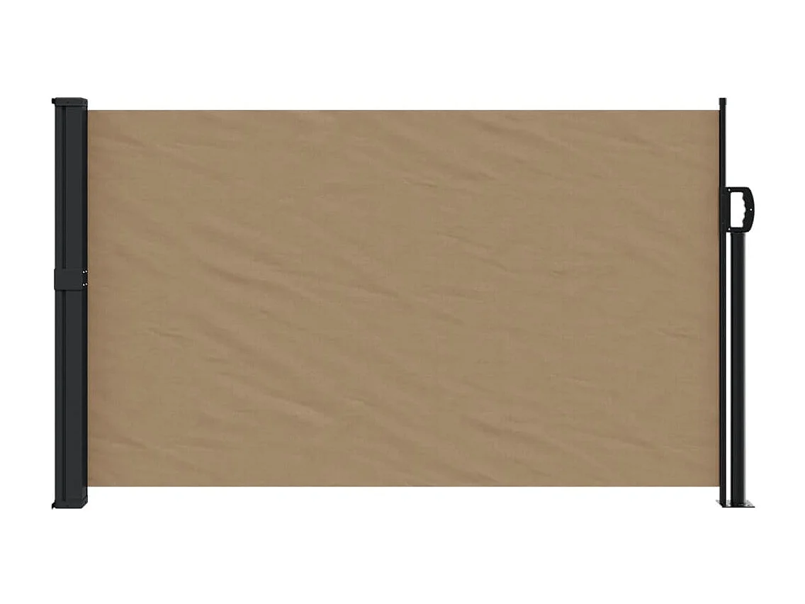 Auvent latéral rétractable taupe 120x600 cm