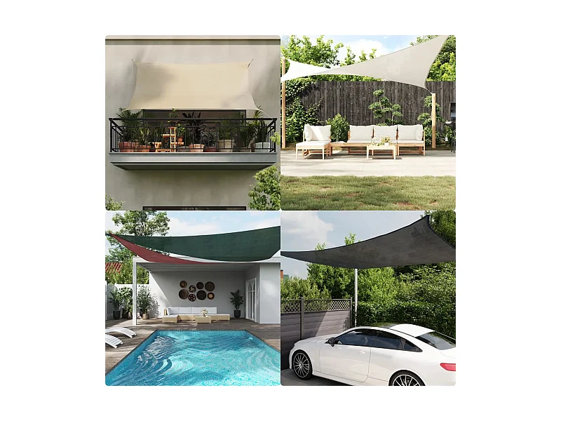 Sonnensegel 160 g/m² Orange 2x3 m HDPE