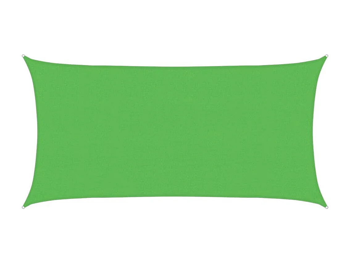 Voile d'ombrage 160 g/m² rectangulaire vert clair 2,5x5 m PEHD