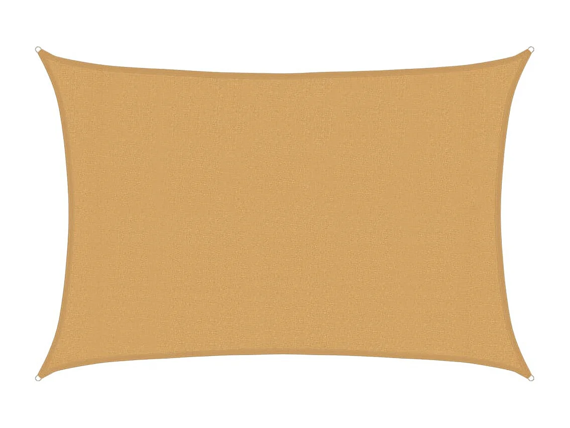 Sonnensegel 160 g/m² rechteckig sandfarben 3x5 m HDPE
