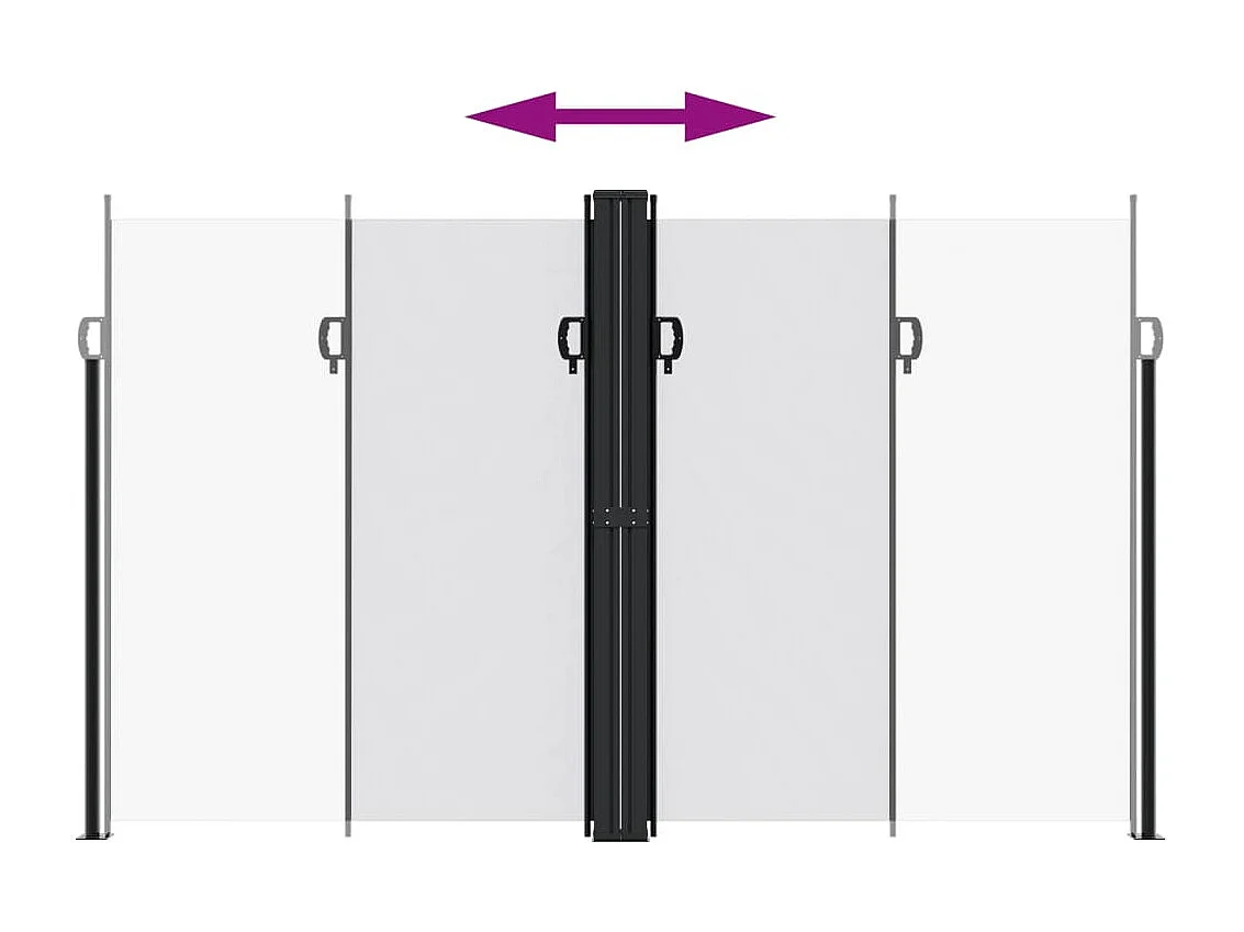 Toldo lateral retrátil branco 200x1000 cm