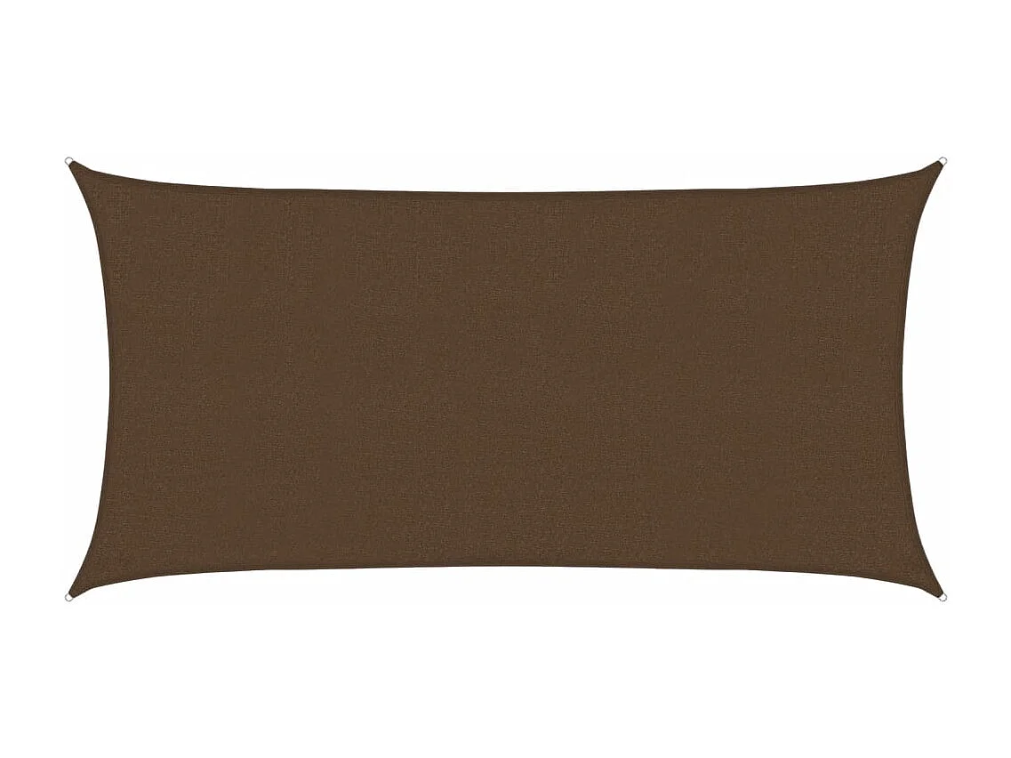 Voile d'ombrage 160 g/m² Marron 2,5x5 m PEHD