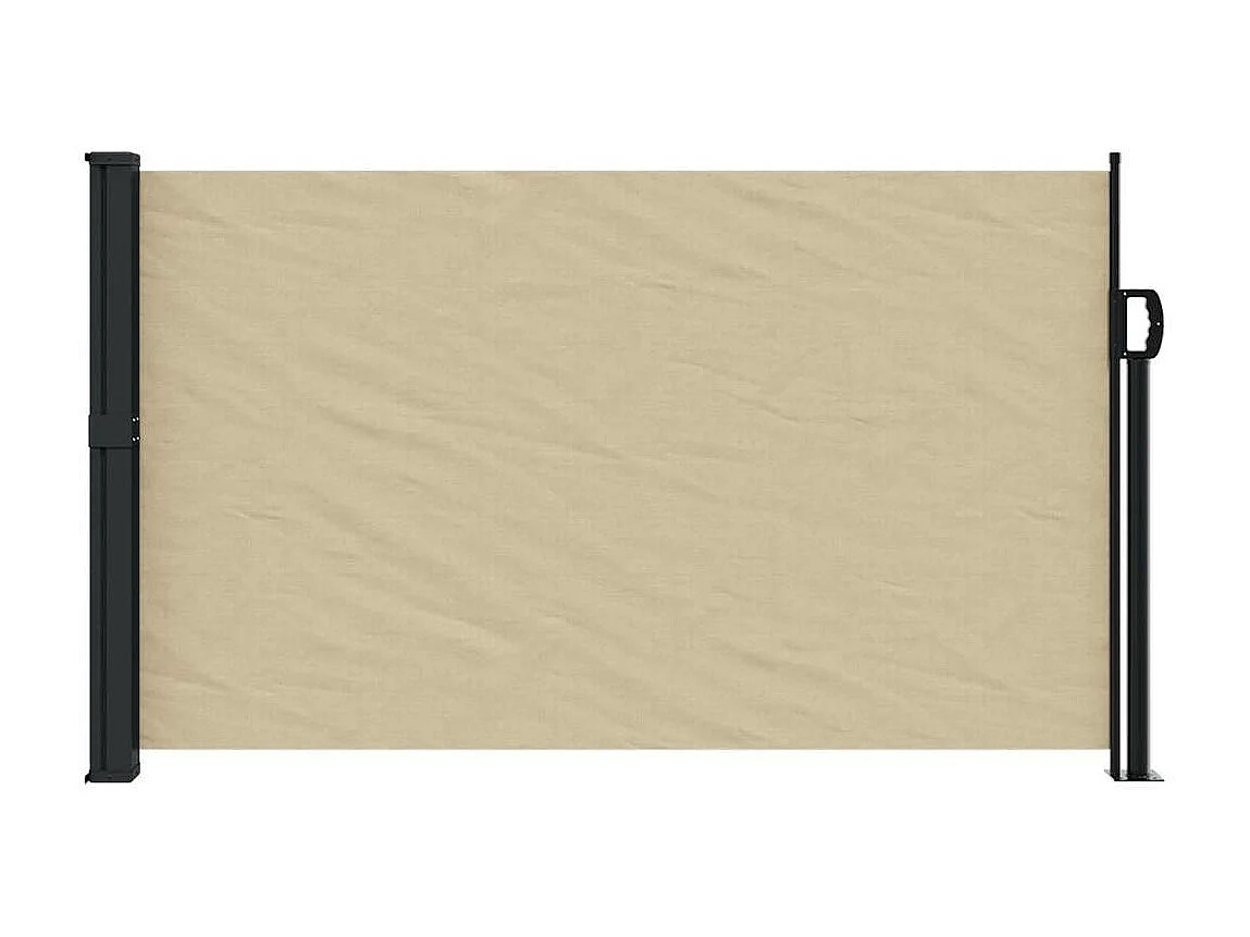 Auvent latéral rétractable beige 117x300 cm
