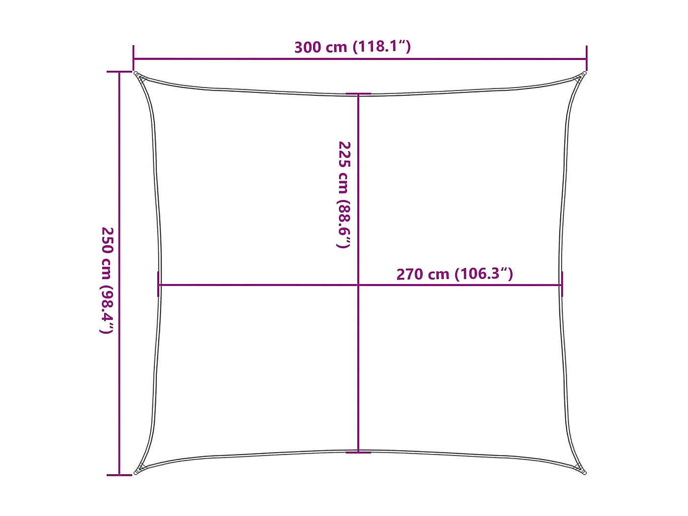 Voile d'ombrage 160 g/m² Vert foncé 2,5x3 m PEHD