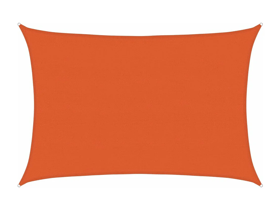 Sombra vela 160 g/m² retangular laranja 5x7 m HDPE