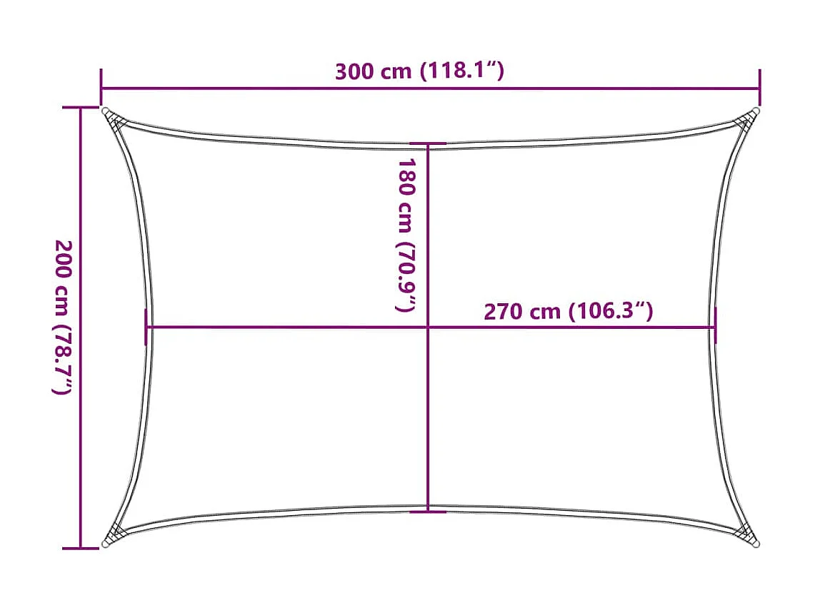 Vela de sombra 160 g/m² Terracota 2x3 m HDPE