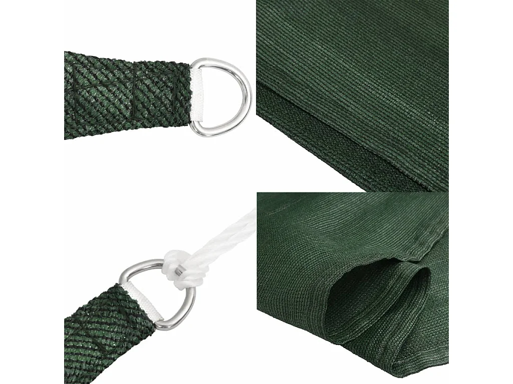 Voile d'ombrage 160 g/m² Vert foncé 4x7 m PEHD
