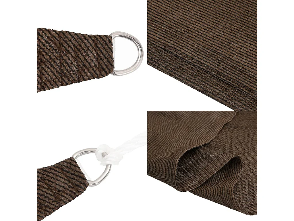 Voile d'ombrage 160 g/m² Marron 3x4 m PEHD