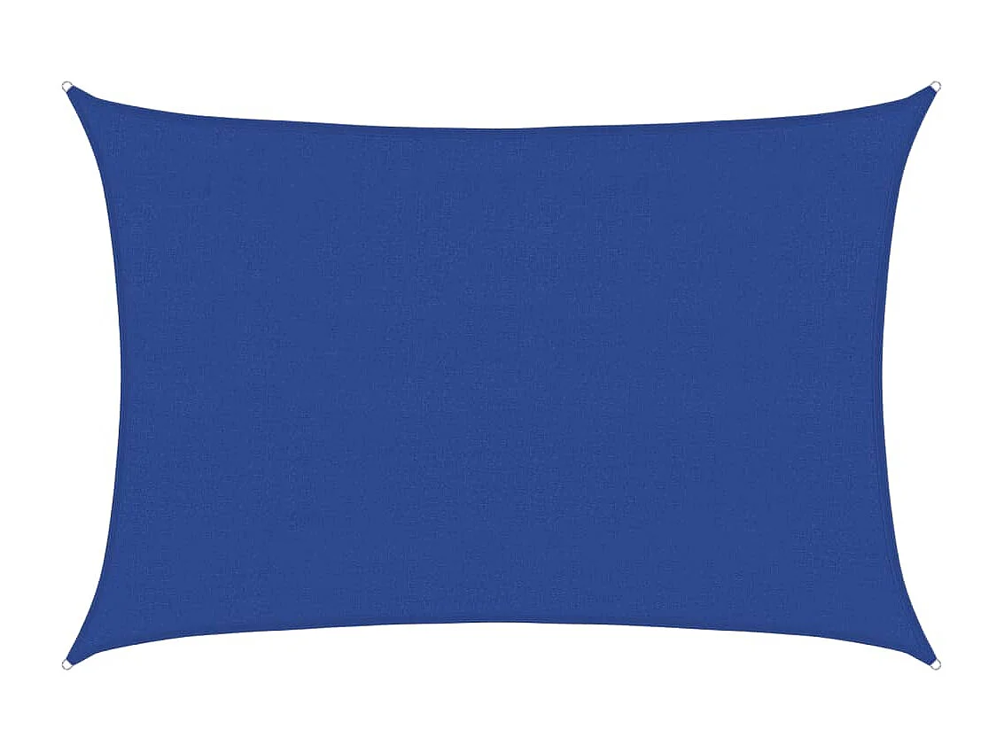 Voile d'ombrage 160 g/m² rectangulaire bleu 4x6 m PEHD