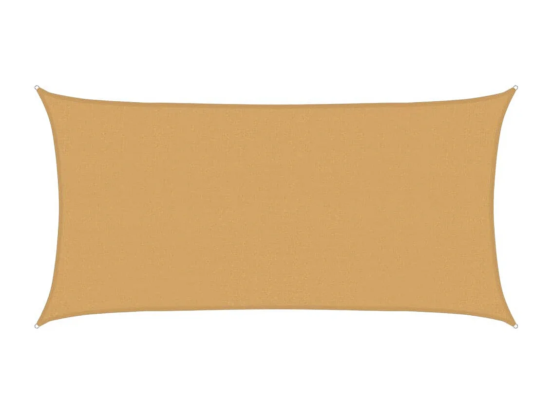 Voile d'ombrage 160 g/m² rectangulaire sable 2,5x5 m PEHD