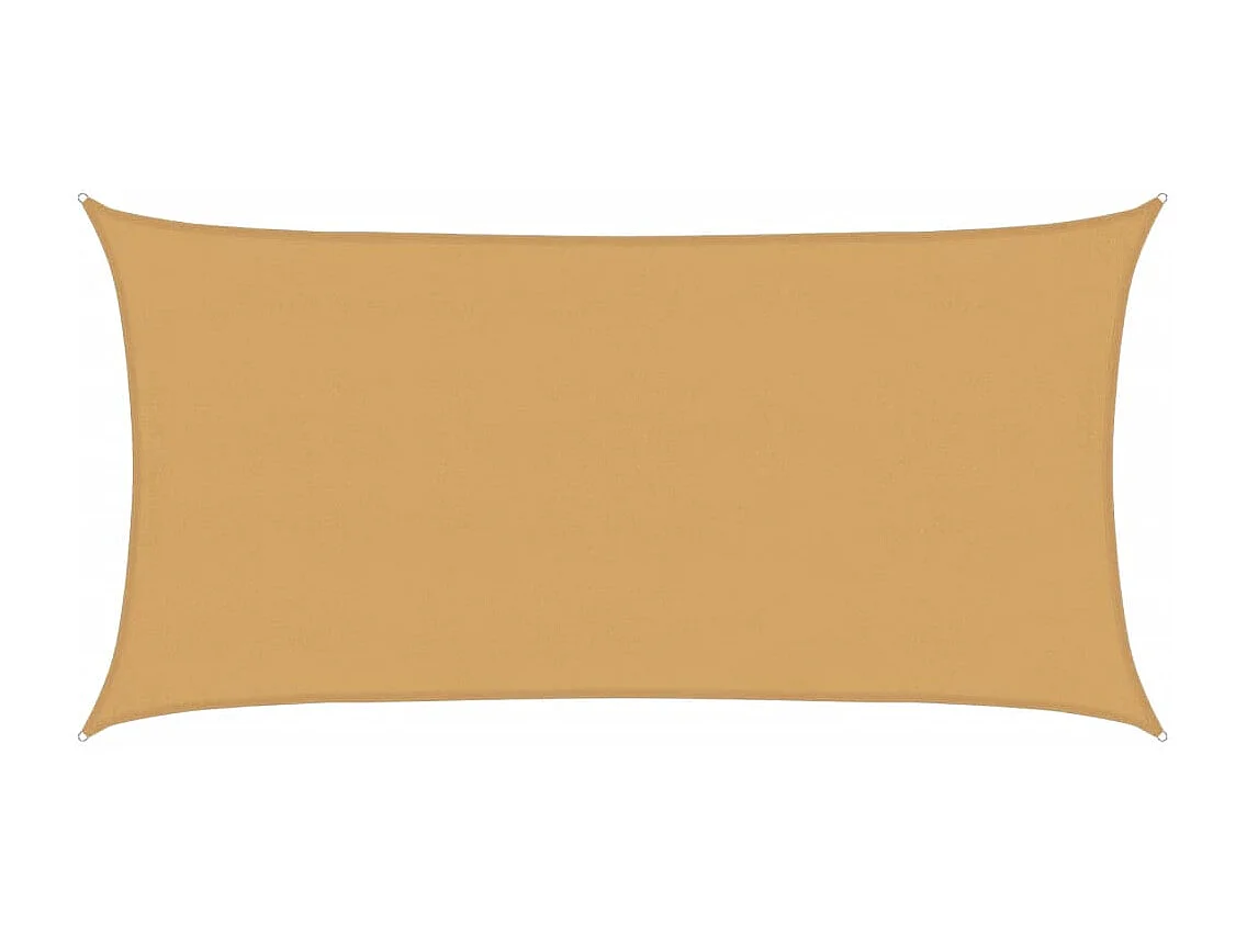 Vela de sombra 160 g/m² areia retangular 4x7 m HDPE