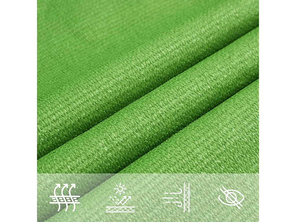 Voile d'ombrage 160 g/m² Vert clair 6x8 m PEHD
