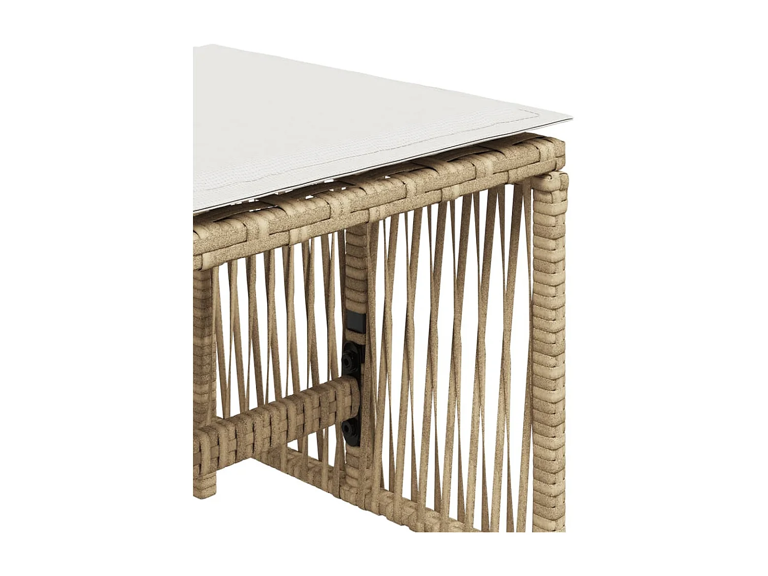 Tabourets de jardin et coussins lot de 4 beige 41x41x36cm rotin