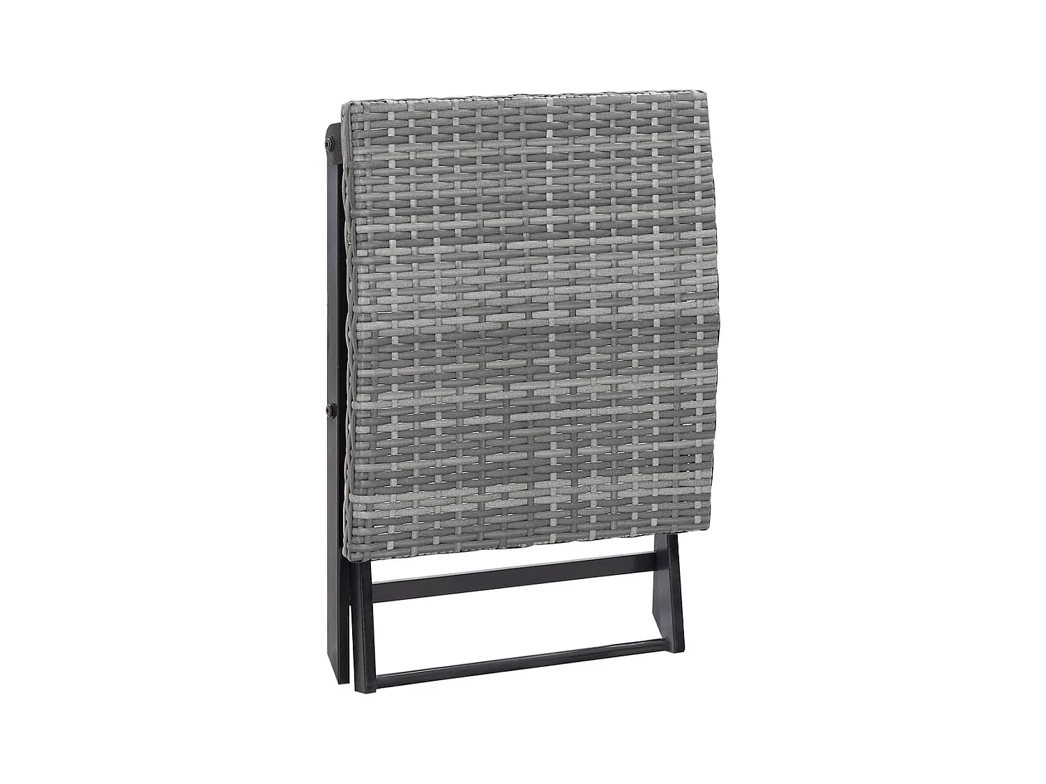 Tabouret pliable résine tressée gris