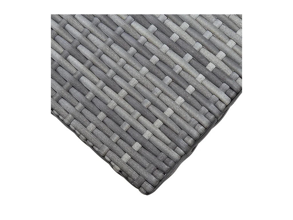 Tabouret pliable résine tressée gris