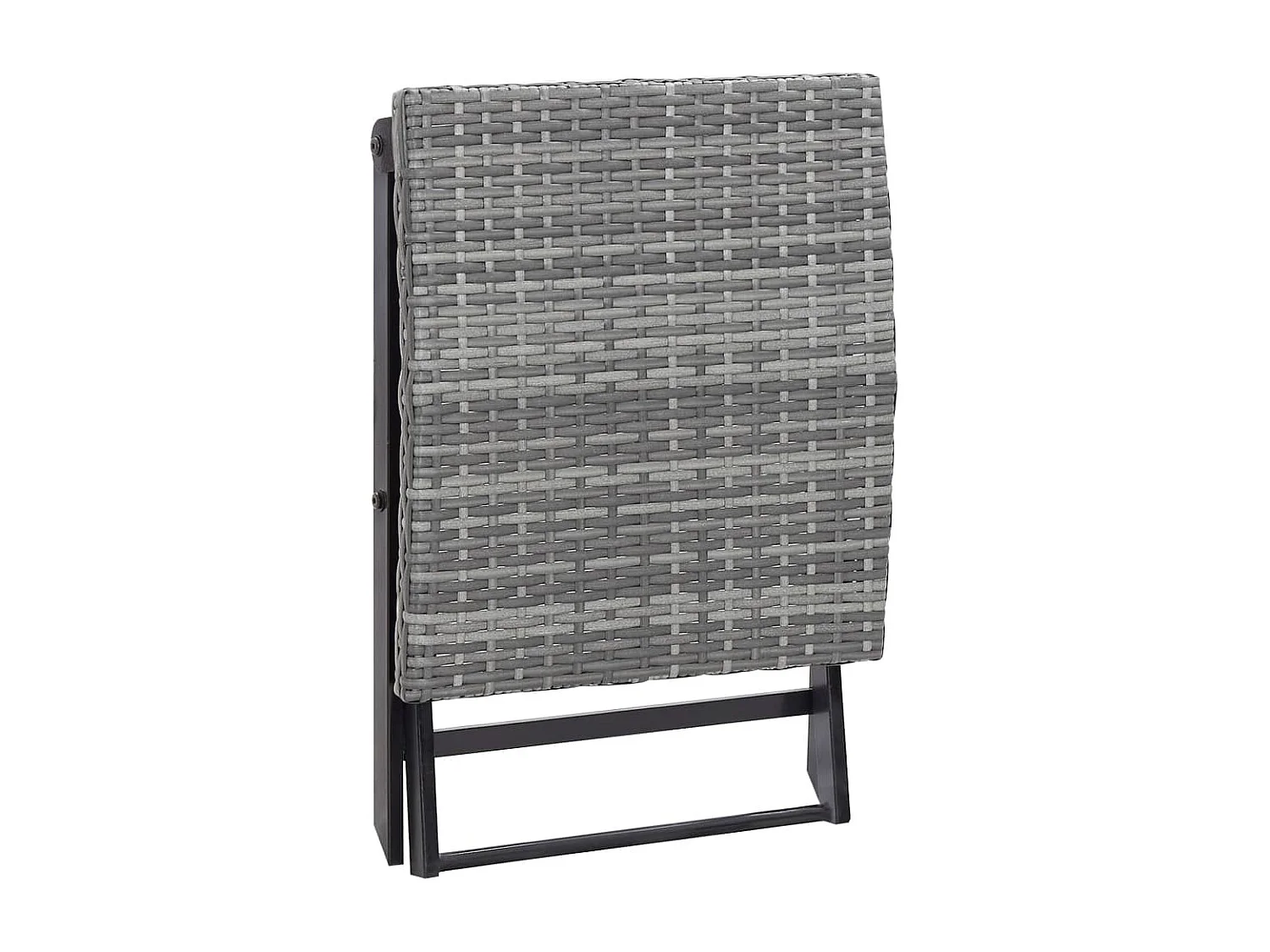 Tabouret pliable résine tressée gris