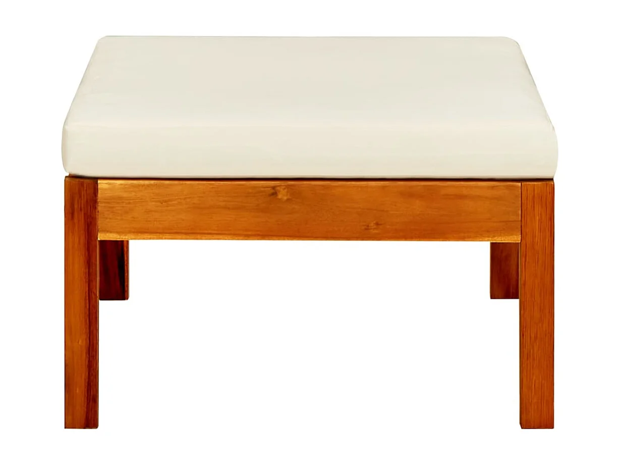 Repose-pieds de jardin lot de 2 Bois d'acacia massif