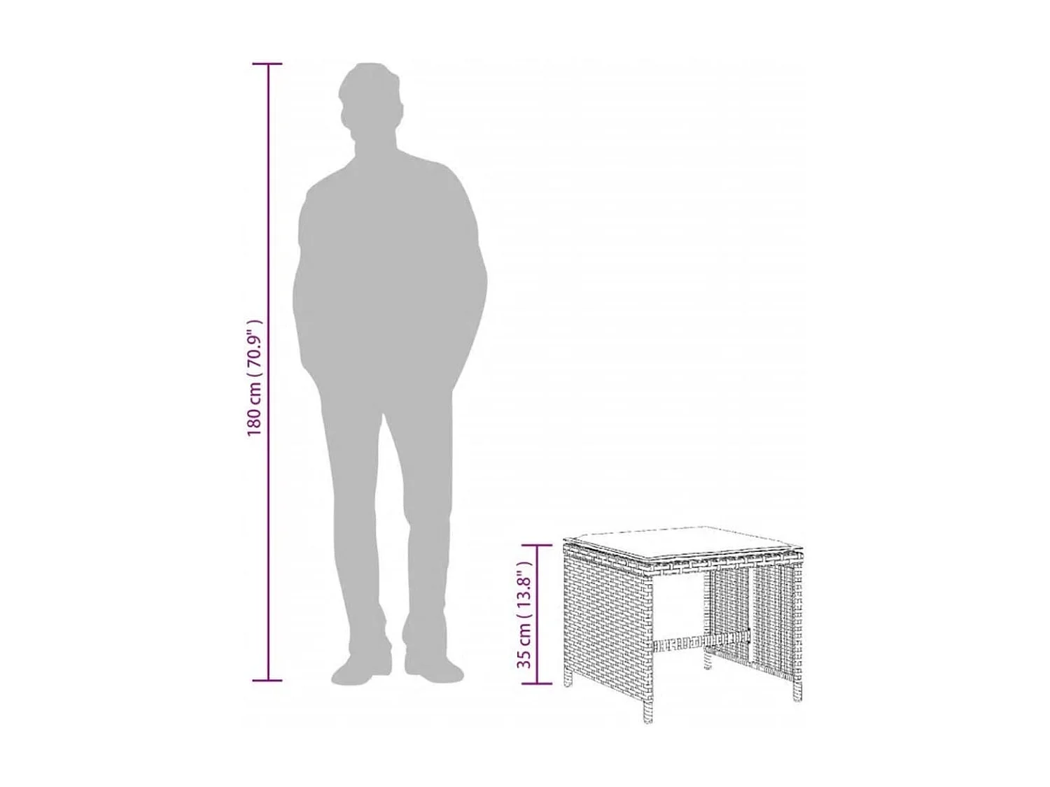 Tabourets de jardin avec coussins lot de 4 beige résine tressée