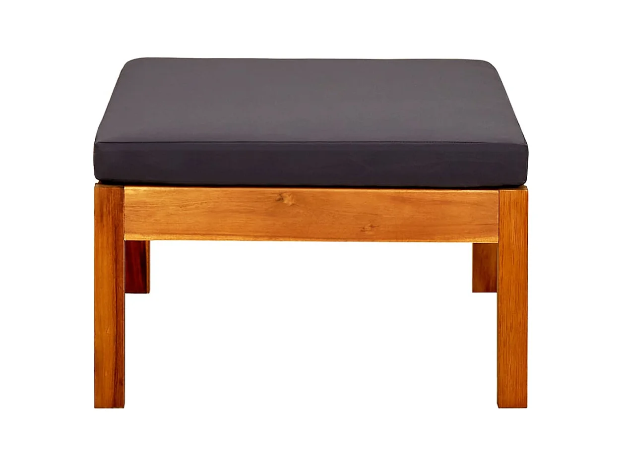 Repose-pieds de jardin lot de 2 Bois d'acacia massif