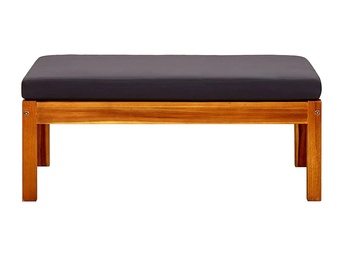 Repose-pieds de jardin lot de 2 Bois d'acacia massif