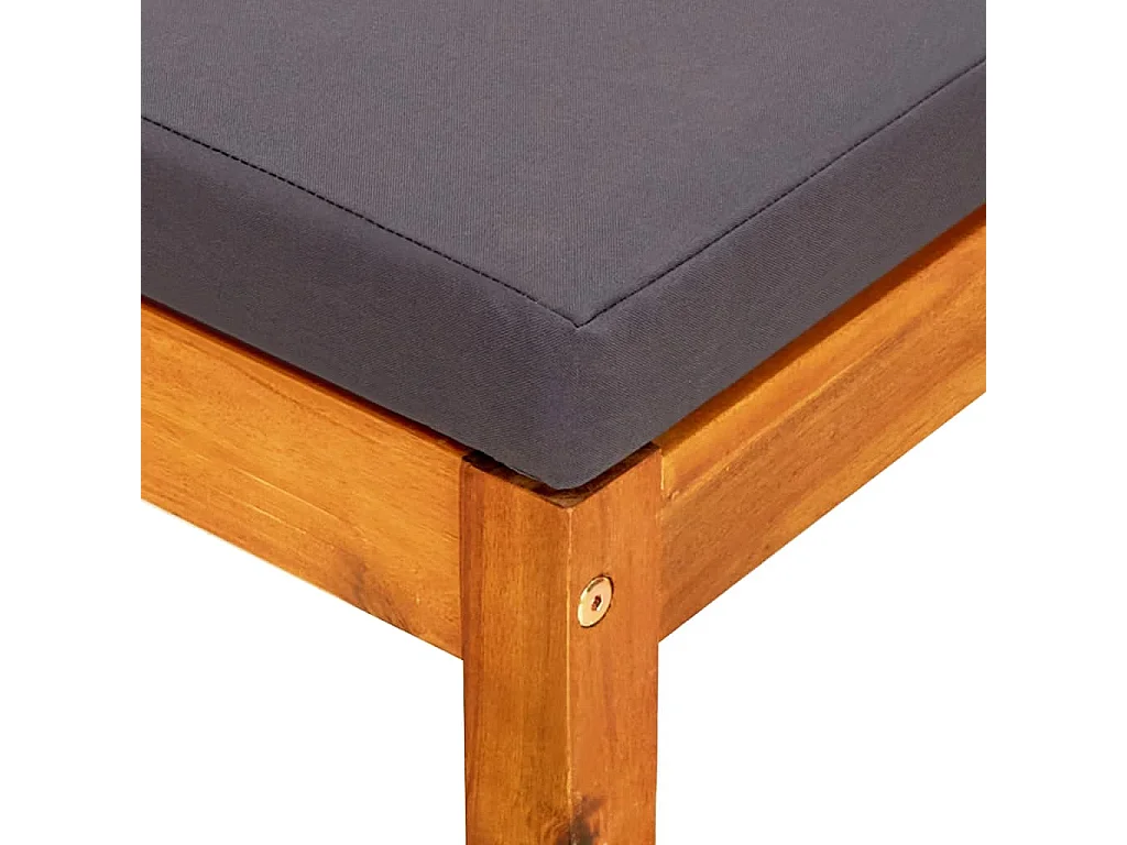 Repose-pieds de jardin lot de 2 Bois d'acacia massif