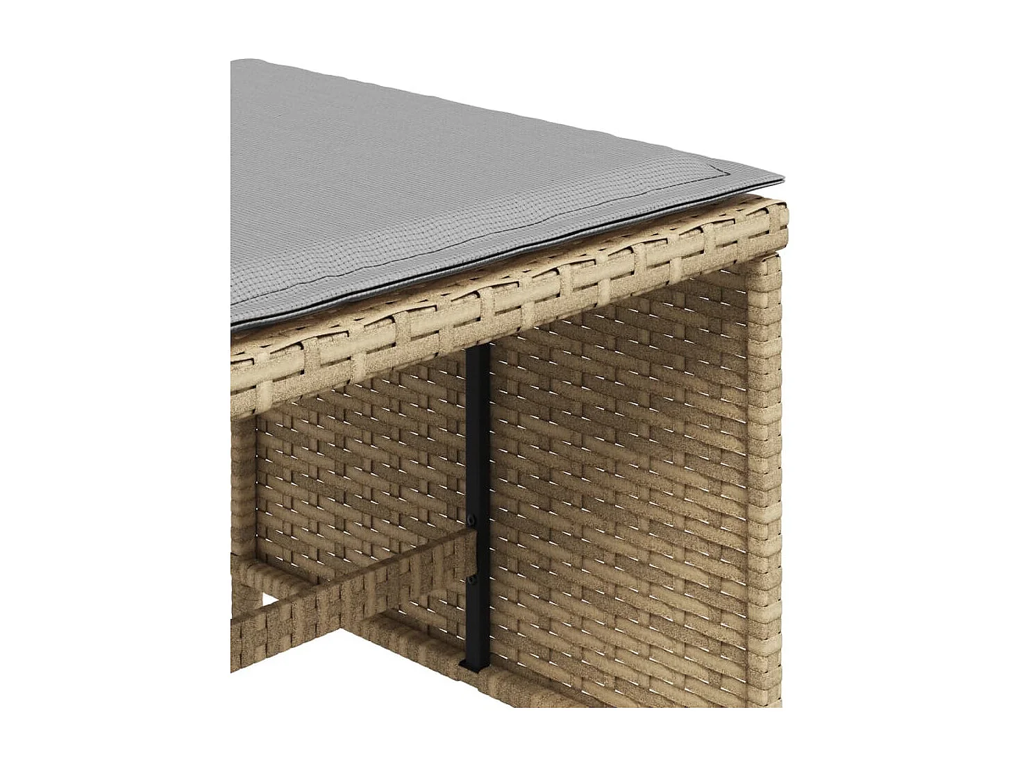 Conjunto de 4 almofadas para bancos de jardim bege mix 41x41x36 cm