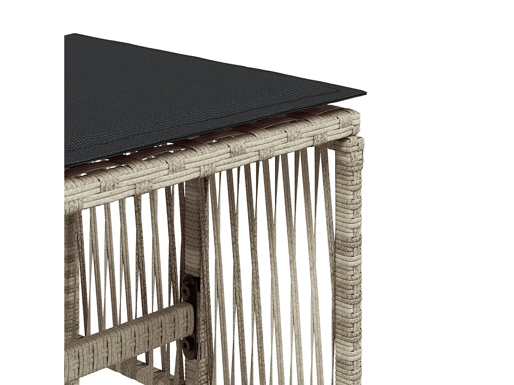 Tabourets de jardin et coussins lot de 4 gris clair 41x41x36 cm