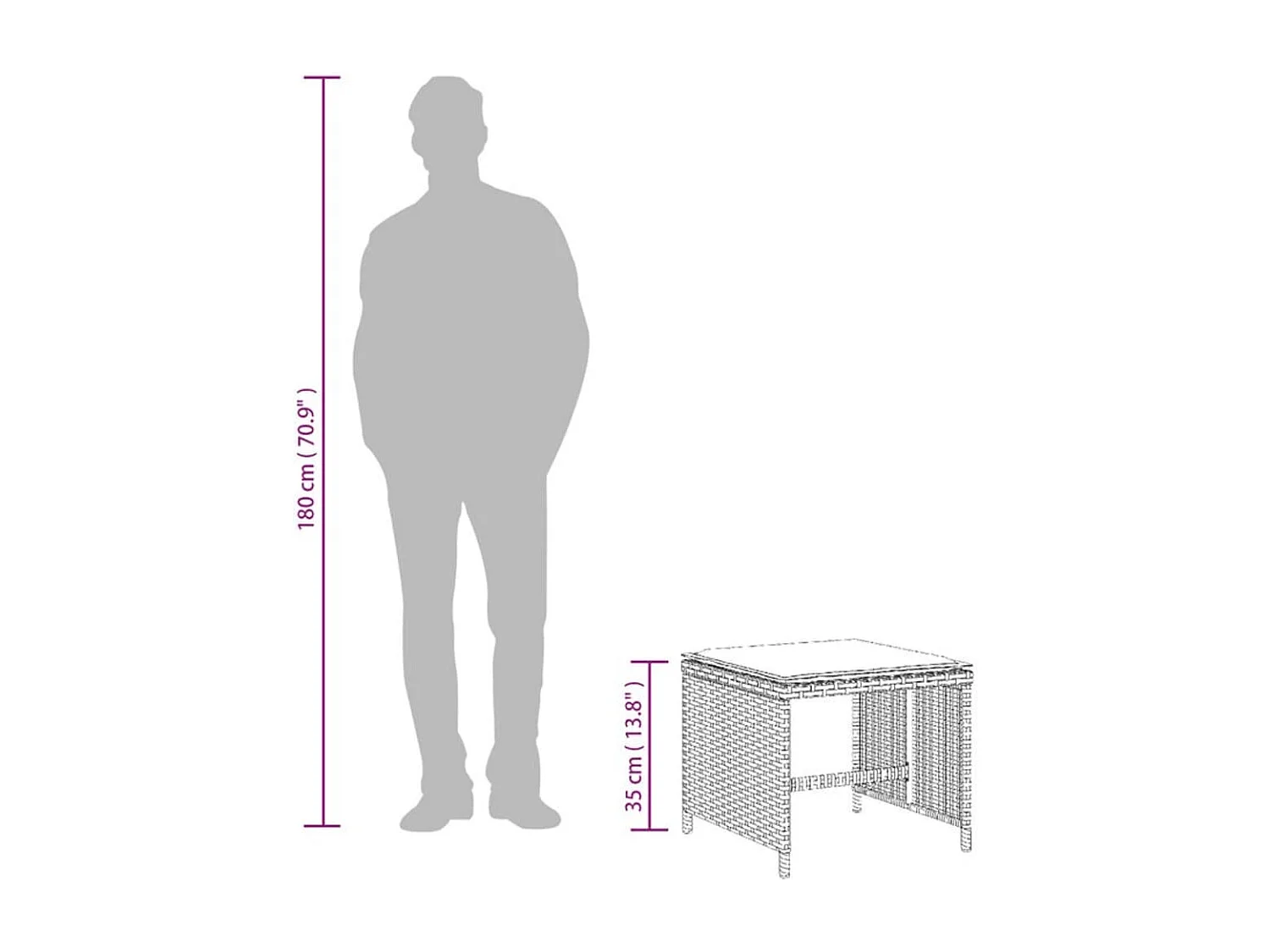Tabourets de jardin avec coussins lot de 4 gris résine tressée