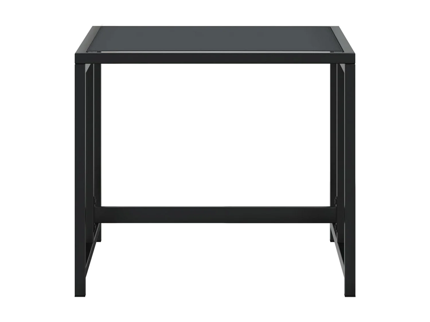 Tabourets de jardin 4 pcs noir acier et textilène