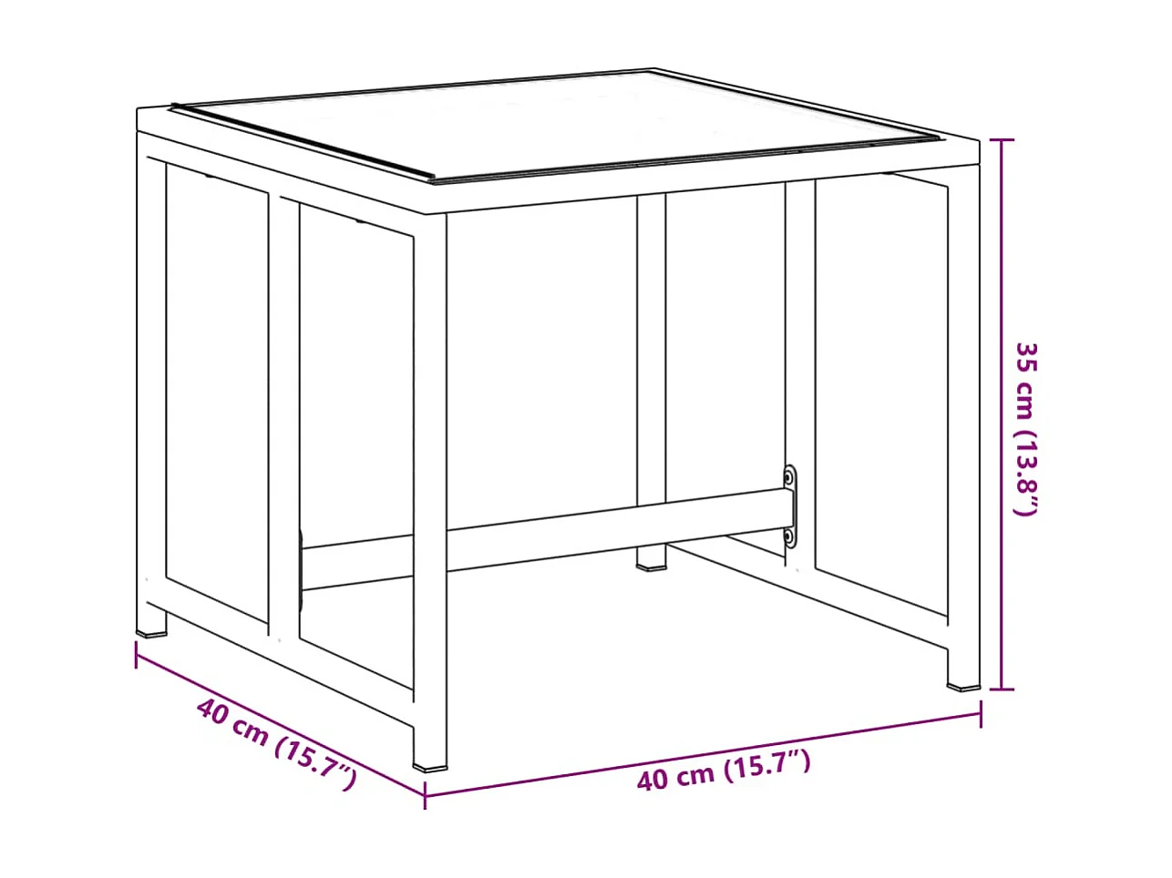 Tabourets de jardin 4 pcs noir acier et textilène