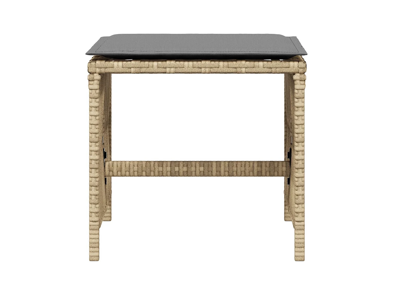 Tabourets jardin et coussins lot de 4 mélange beige 41x41x36 cm