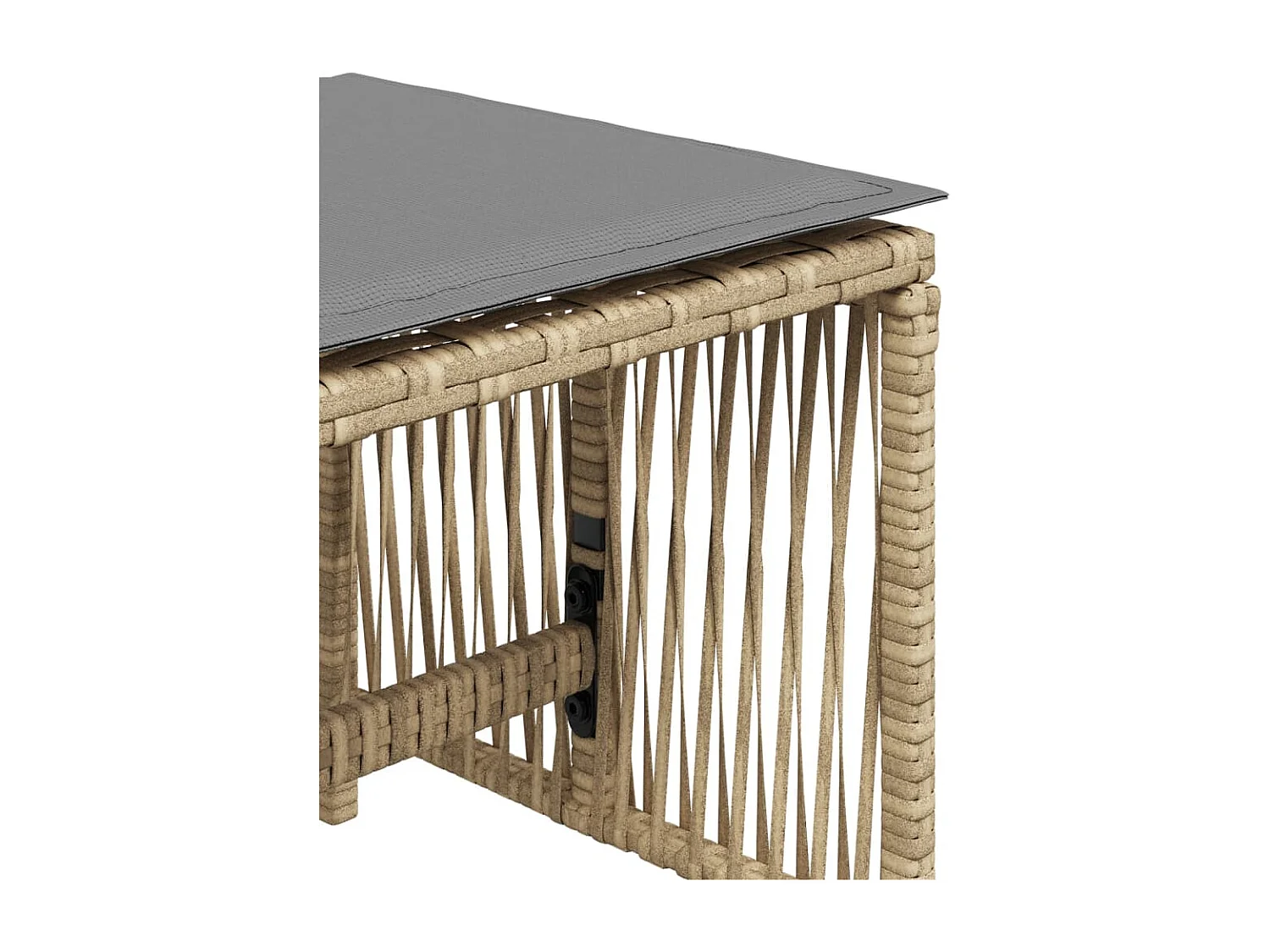 Tabourets jardin et coussins lot de 4 mélange beige 41x41x36 cm