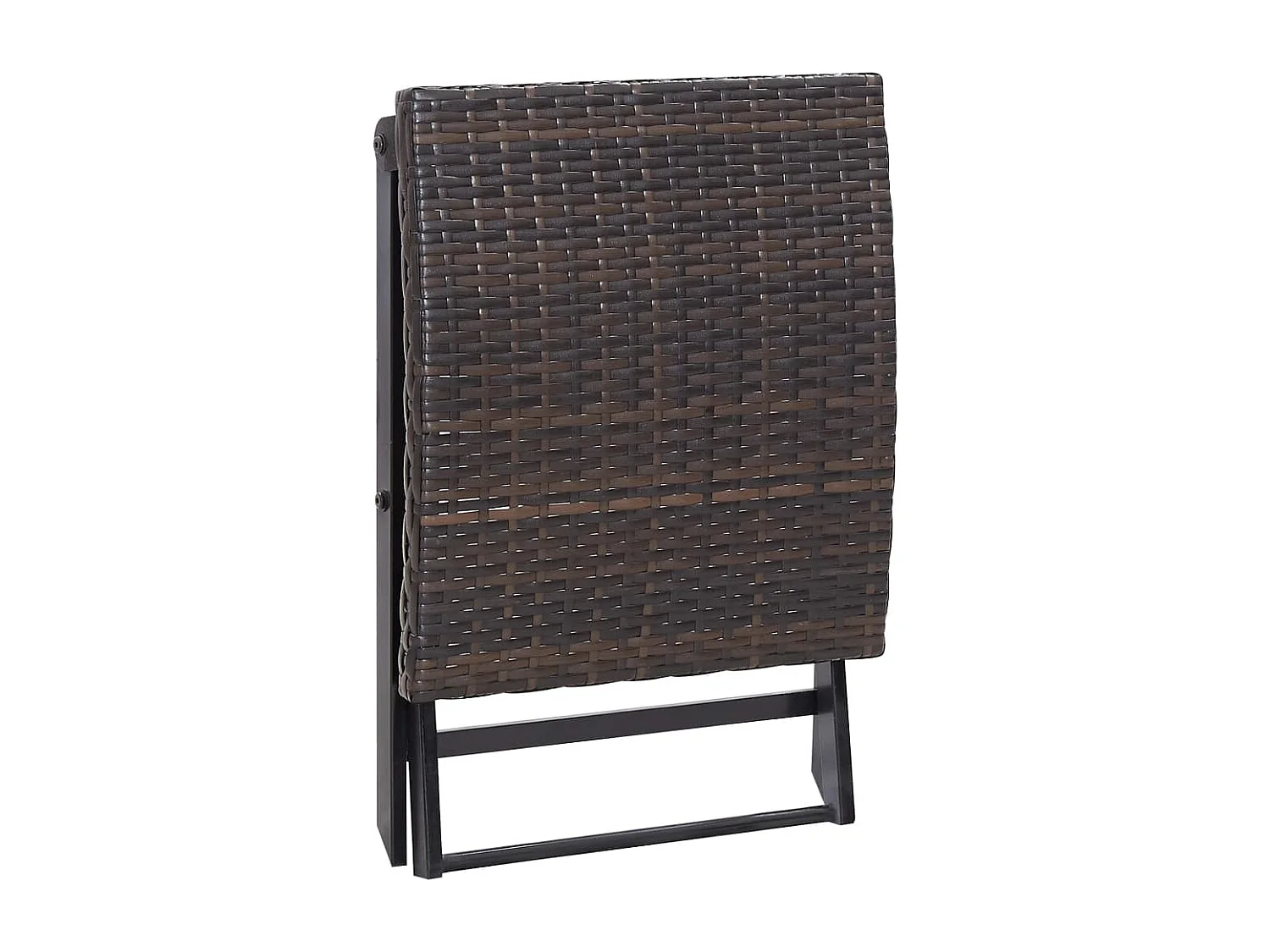 Tabouret pliable Résine tressée Marron