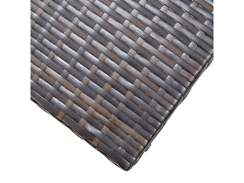 Tabouret pliable Résine tressée Marron